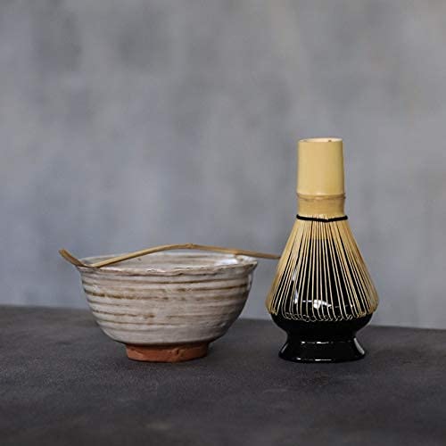Premium 4-Piece Matcha Tea Set - Traditional Ceramic Matcha Bowl, Bamboo Whisk, Scoop & Holder - Japanese Tea Ceremony Gifts for Home, Kitchen & Tea Table Decor