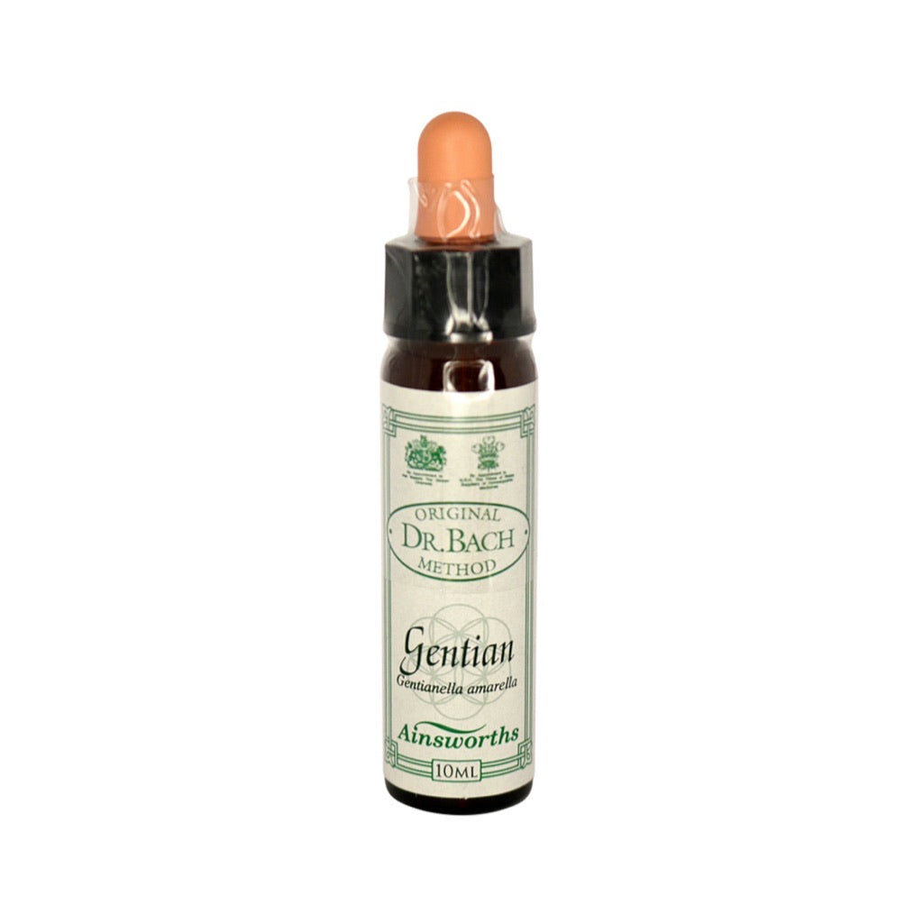 Original Dr. Bach Method Gentian Flower Essence by AINSWORTHS - Natural Emotional Support for Confidence & Positivity - Perfect for Stress Relief, Meditation & Daily Wellness