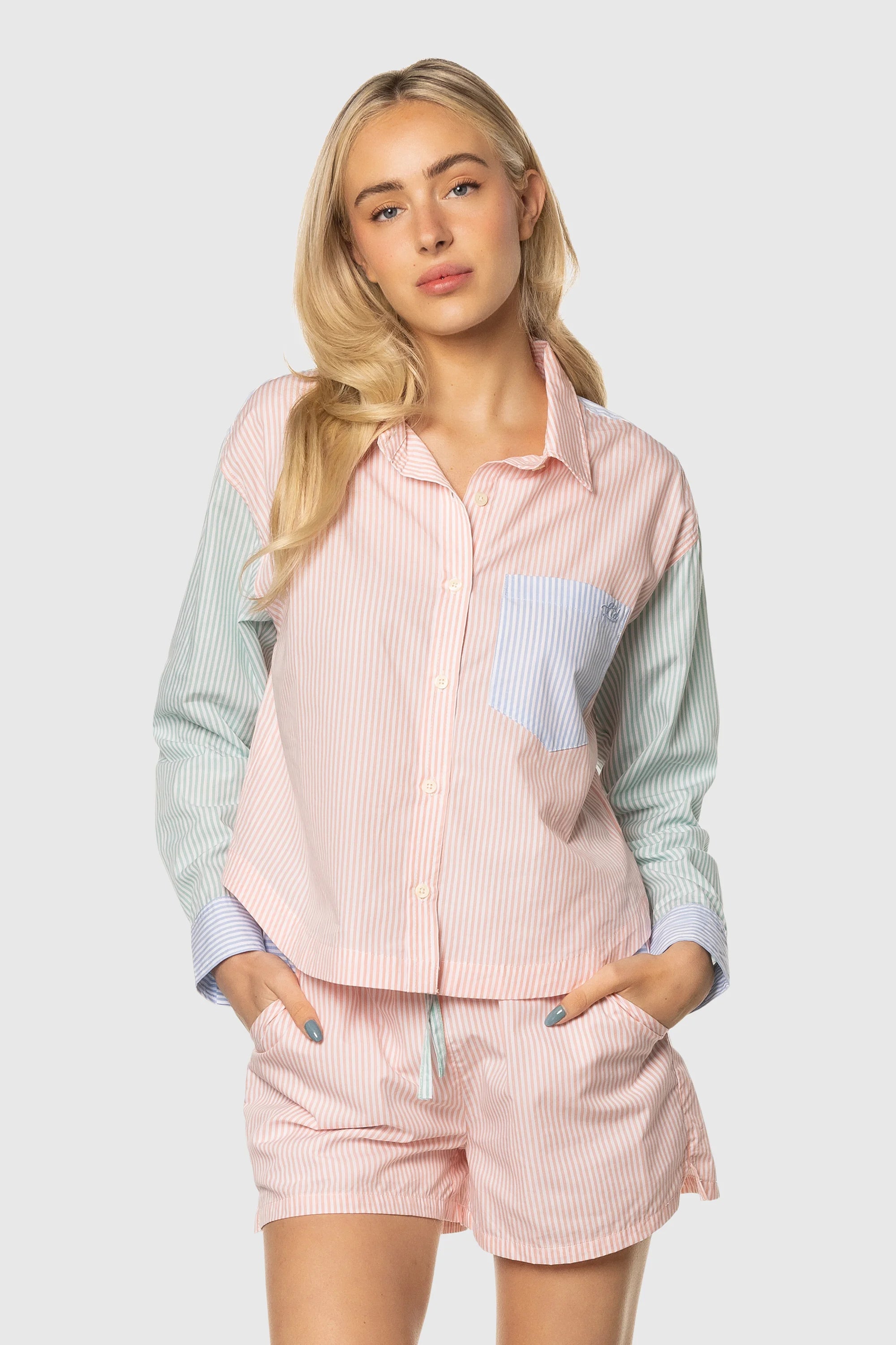 Blue Button-Up Shirt for Men & Women - Comfortable Daily Wear for Work, Casual & Outdoor Activities