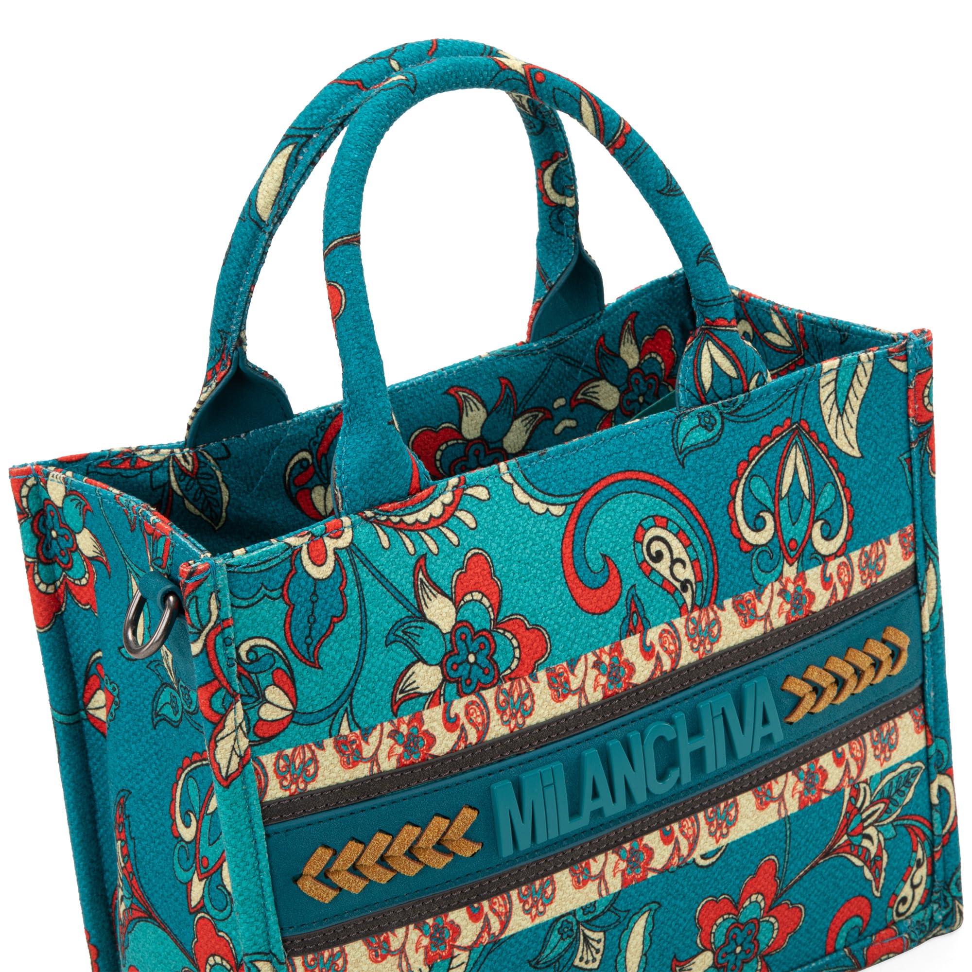 Milan Chiva Floral Tote Bags for Women - Stylish Top-Handle Purse for Work, Travel & Everyday Use