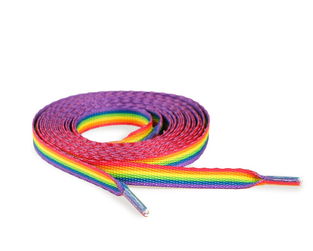 LGBTQ Pride Shoelaces - Rainbow, Pansexual, Transgender, Asexual & Lesbian Flag Shoe Laces for Fundraising & Awareness | Perfect for Pride Parades, LGBTQ Events & Everyday Ally Support