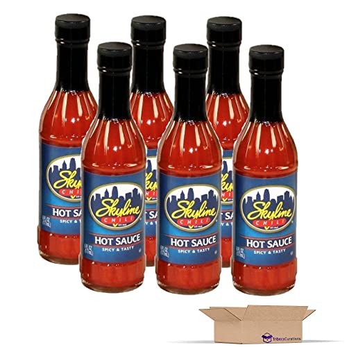 Tribeca Curations Skyline Chili Hot Sauce Value Pack - 6 Oz (6 Count) | Spicy Flavor for Burgers, Hot Dogs & Wings | Perfect for BBQs, Parties & Gifting