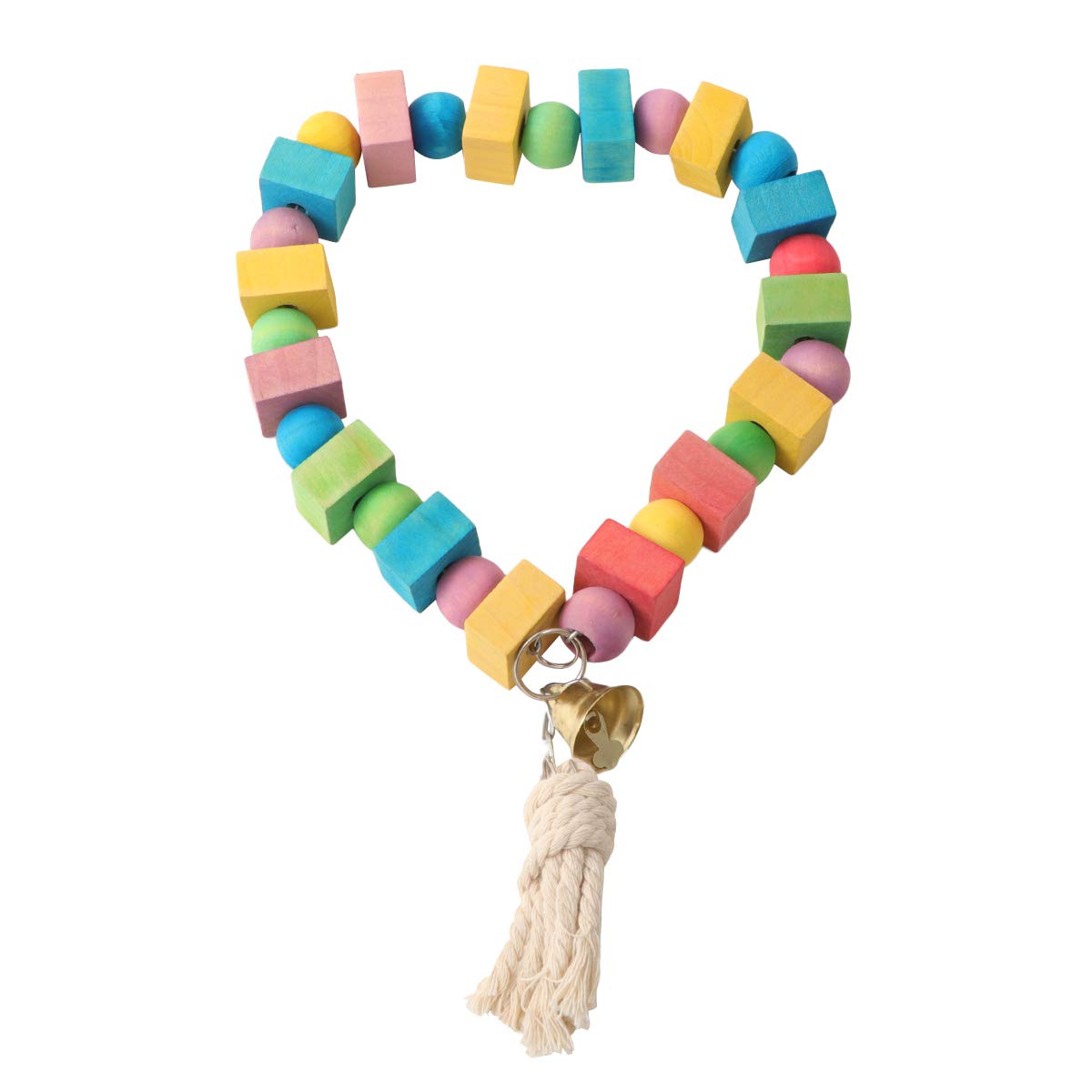 Parrot Swing Chewing Toys - Natural Wooden Blocks for Birds, Tearing & Chewing Enrichment - Cage Accessories for Parrots, Cockatiels & Small Birds - Perfect for Playtime & Mental Stimulation