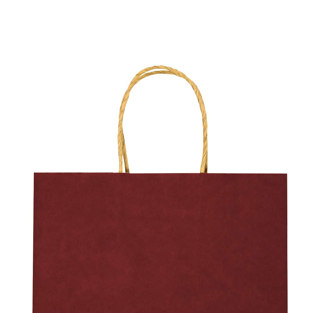 100 Pack 5.25x3.25x8 Inch Small Red Gift Paper Bags with Handles - Bulk Kraft Bags for Party Favors, Wedding, Retail & Business - Perfect for Craft, Grocery Shopping & Gift Giving (Red, 100pcs)