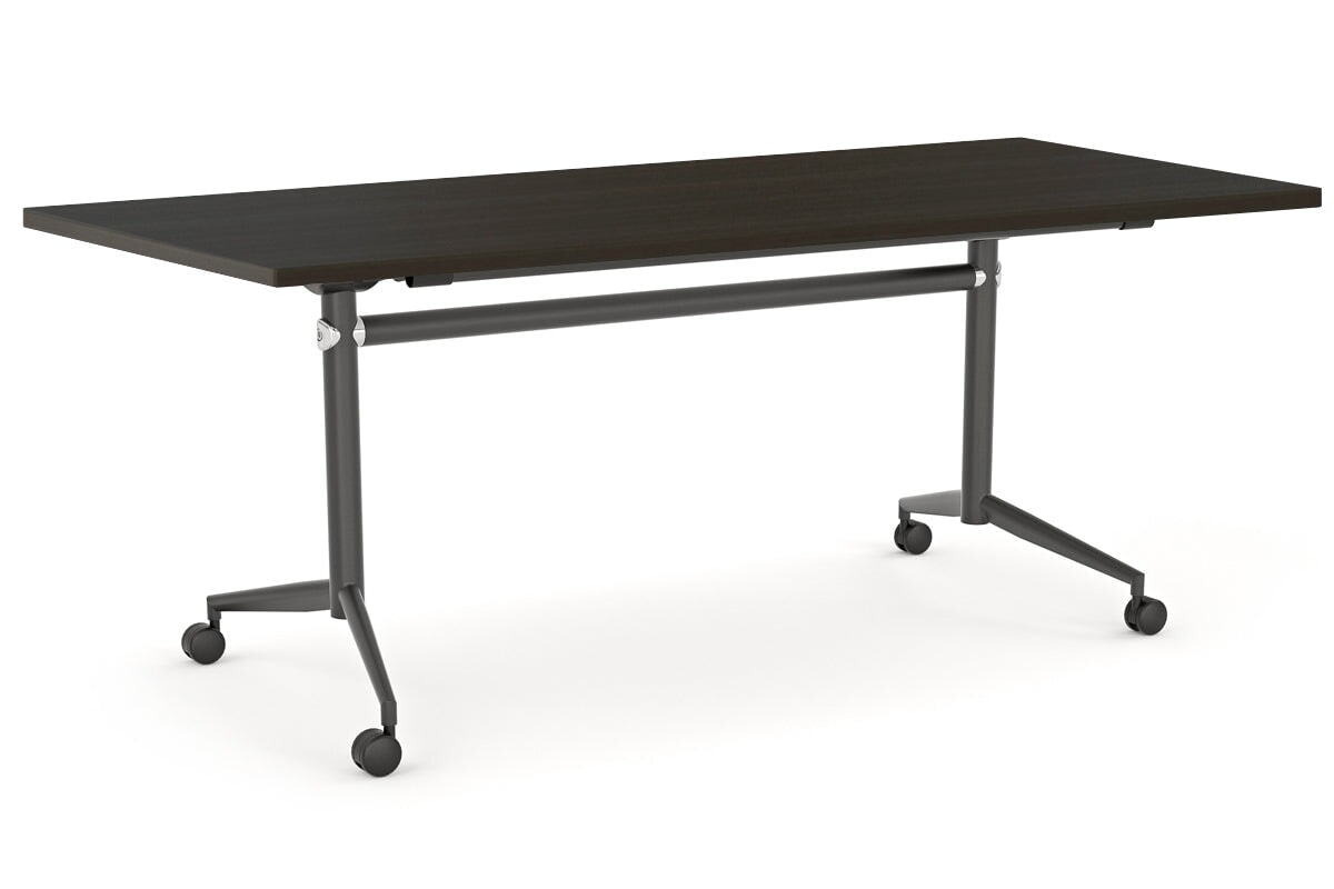 Flip Top Folding Mobile Conference Room Table Uno - 1200L x 800W - Portable Meeting Table for Office, Classroom & Events - Space Saving Design for Small Rooms