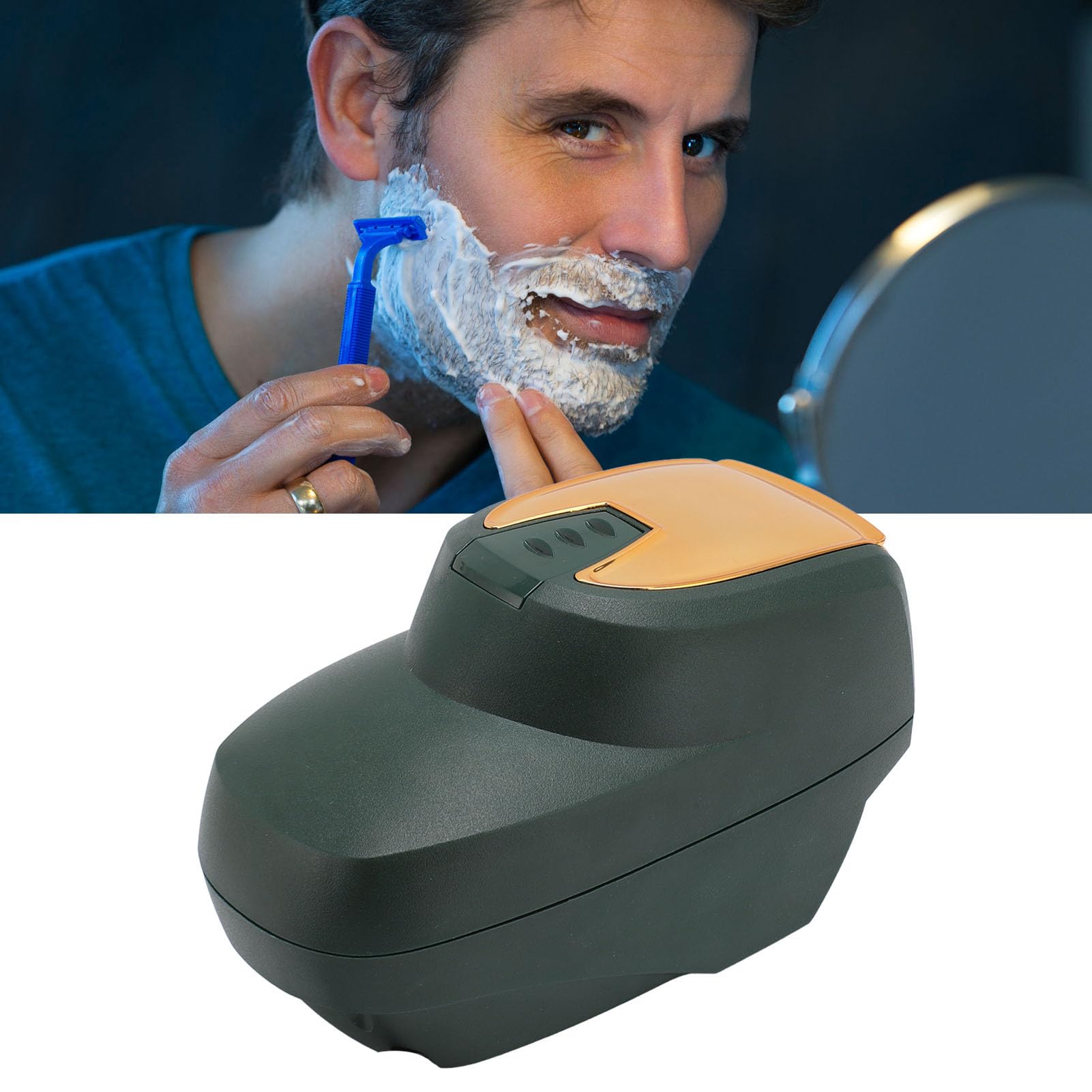 Professional Electric Hot Lather Machine for Barber & Shaving - Large Capacity Rich Foam Facial Latherizer for Men | Perfect for Home Grooming, Salon Treatments & Spa Days