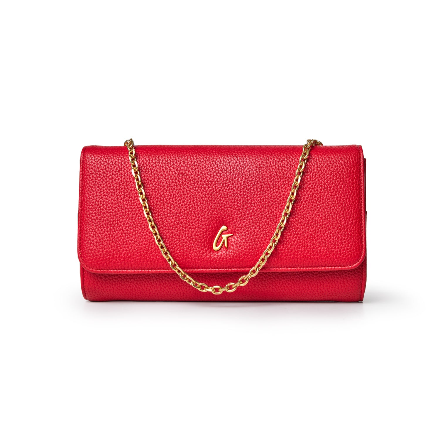 Pebble Travel Wristlet Wallet on Chain (WOC) - Stylish Red Crossbody Bag for Women | Perfect for Travel, Shopping & Everyday Use