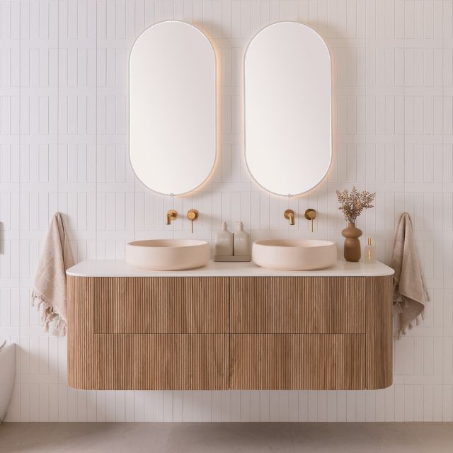 ADP Thirroul Wall Mounted Bathroom Vanity with Sink - Modern Floating Vanity for Small Bathrooms, Powder Rooms & Master Baths