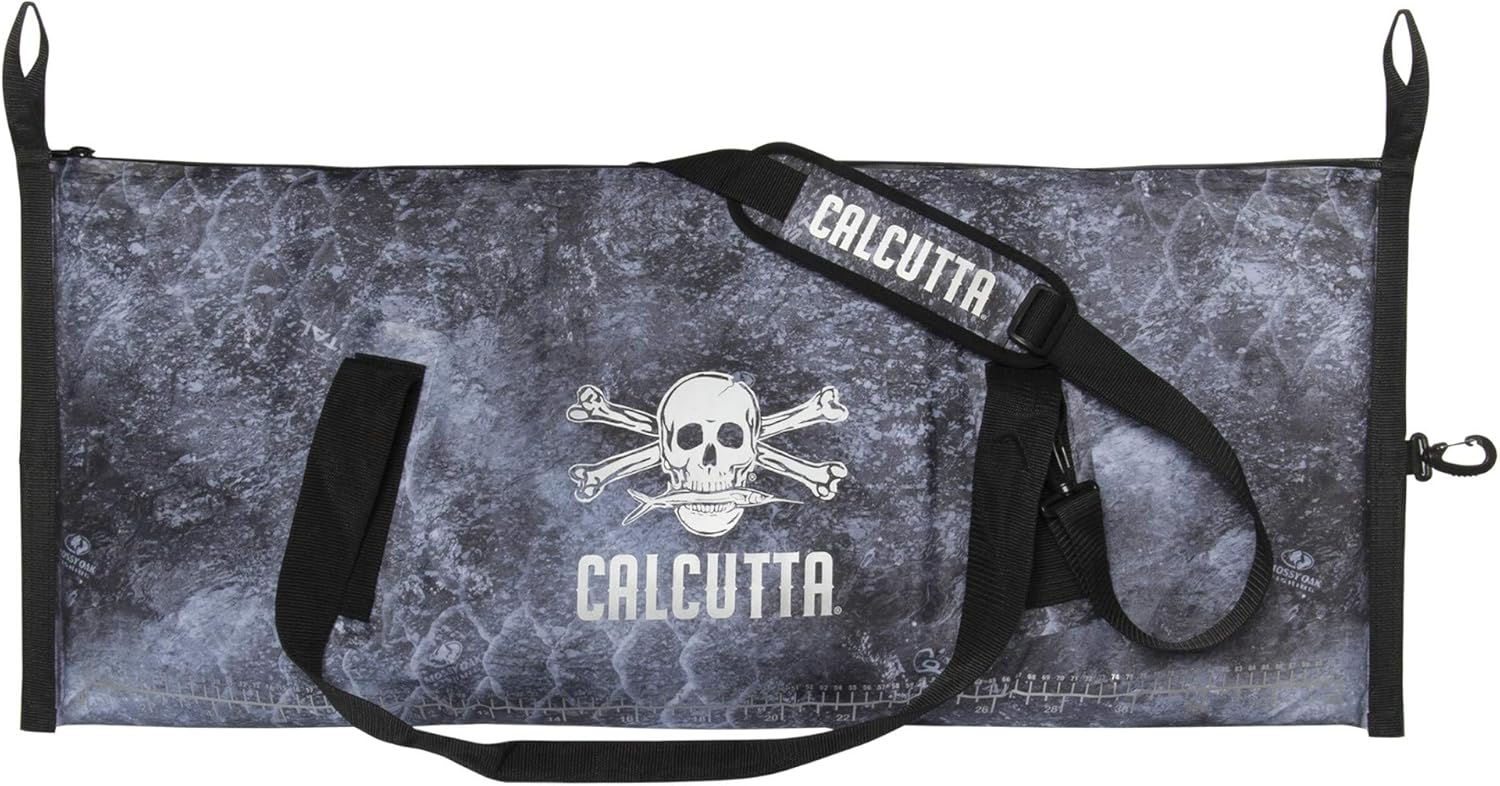 Calcutta Pack Fish Cooler 40x16 Inches - Built-in Ruler & Mossy Oak Cloudbank Camo - Portable Insulated Cooler for Fishing, Camping & Outdoor Adventures
