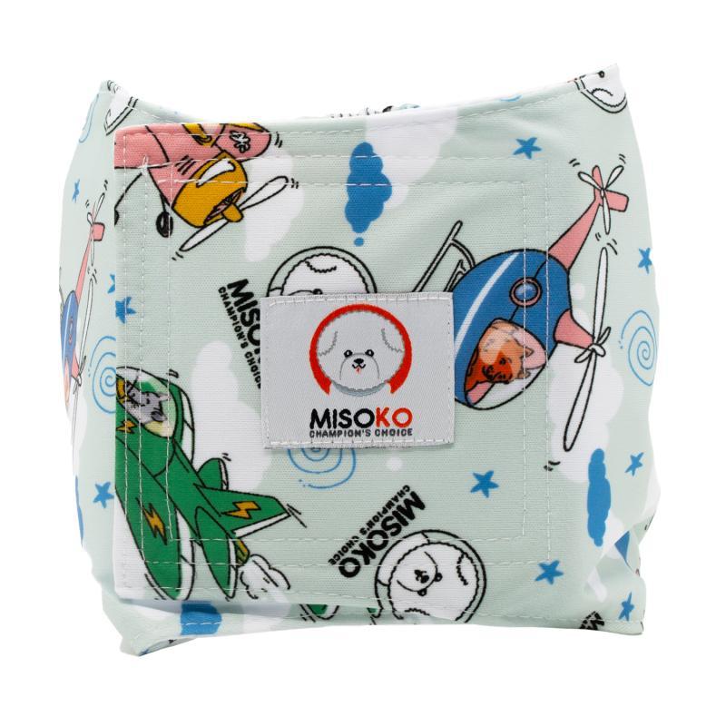Misoko Reusable Dog Diapers for Male Dogs - Washable & Leak Proof - 3 Pack (Voyage) - Perfect for Travel, House Training & Senior Dogs