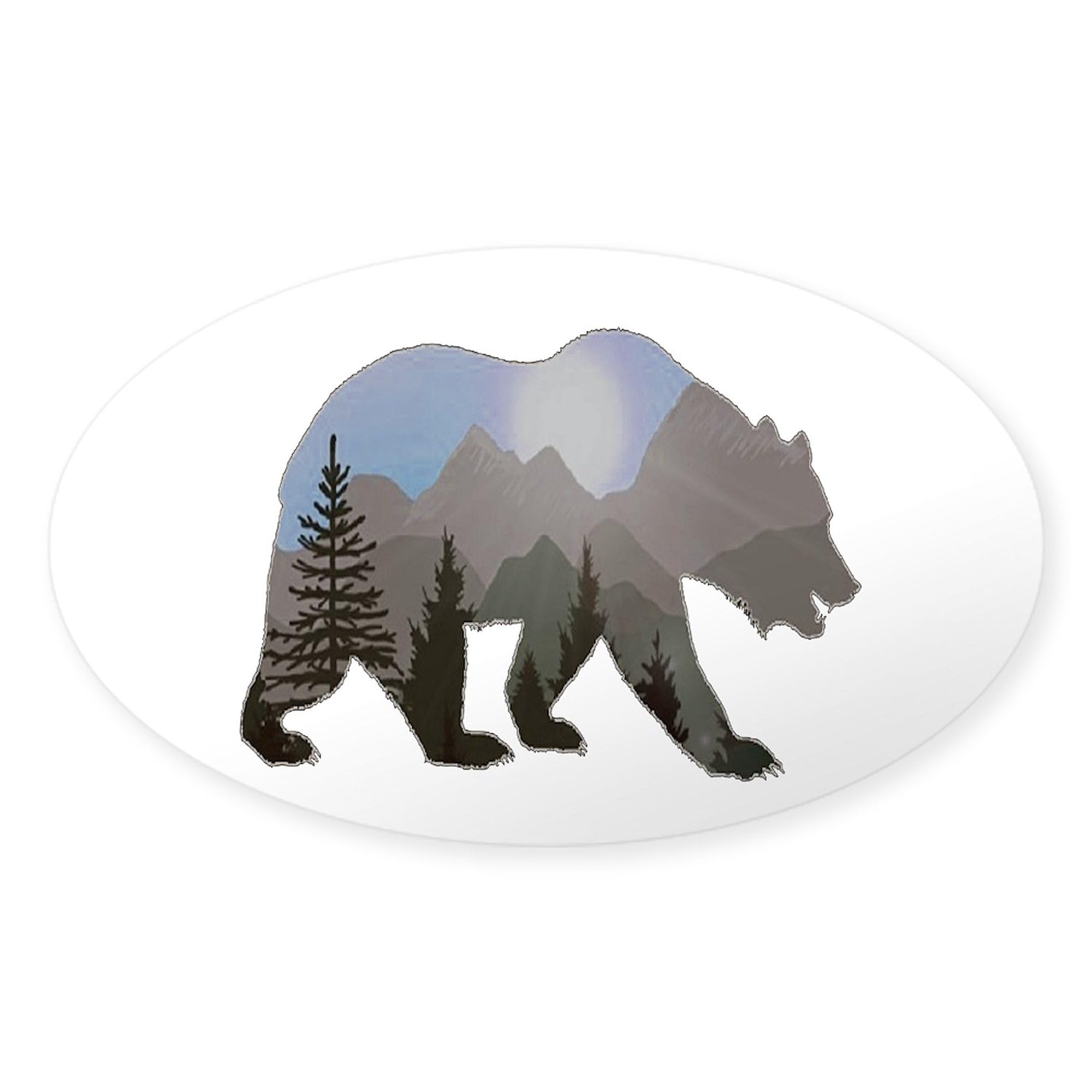 Wilderness Wanderer Oval Bumper Sticker for Cars & Laptops