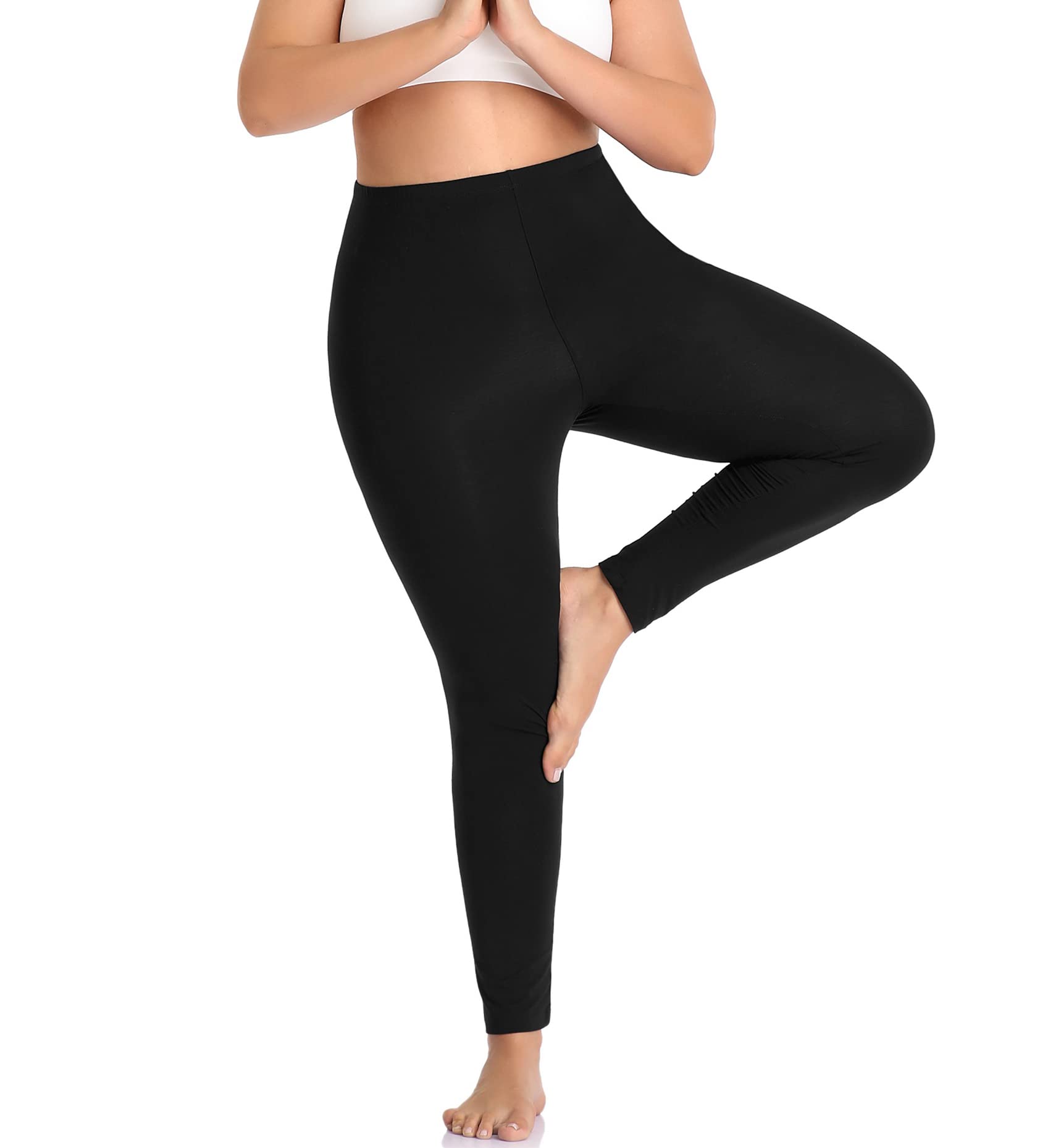 Cheapestbuy Women's Plus Size High Waist Yoga Pants - Stretchy Full Length Leggings, Soft & Lightweight for Workout, Lounge & Everyday Wear