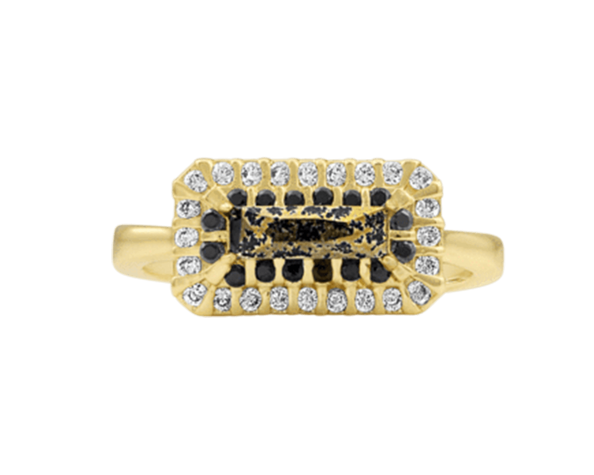 Wicked Gold Studded Ring for Women - Gothic Punk Fashion Jewelry - Perfect for Parties, Concerts & Everyday Bold Style