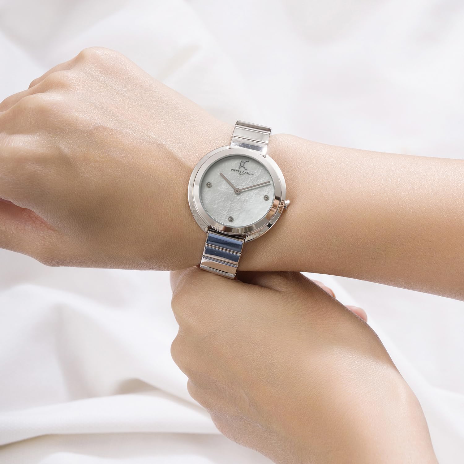 Pierre Cardin Montmartre Women's White Mother-of-Pearl Analog Watch - CMC.8001 | Elegant Dress Watch for Office, Party & Special Occasions