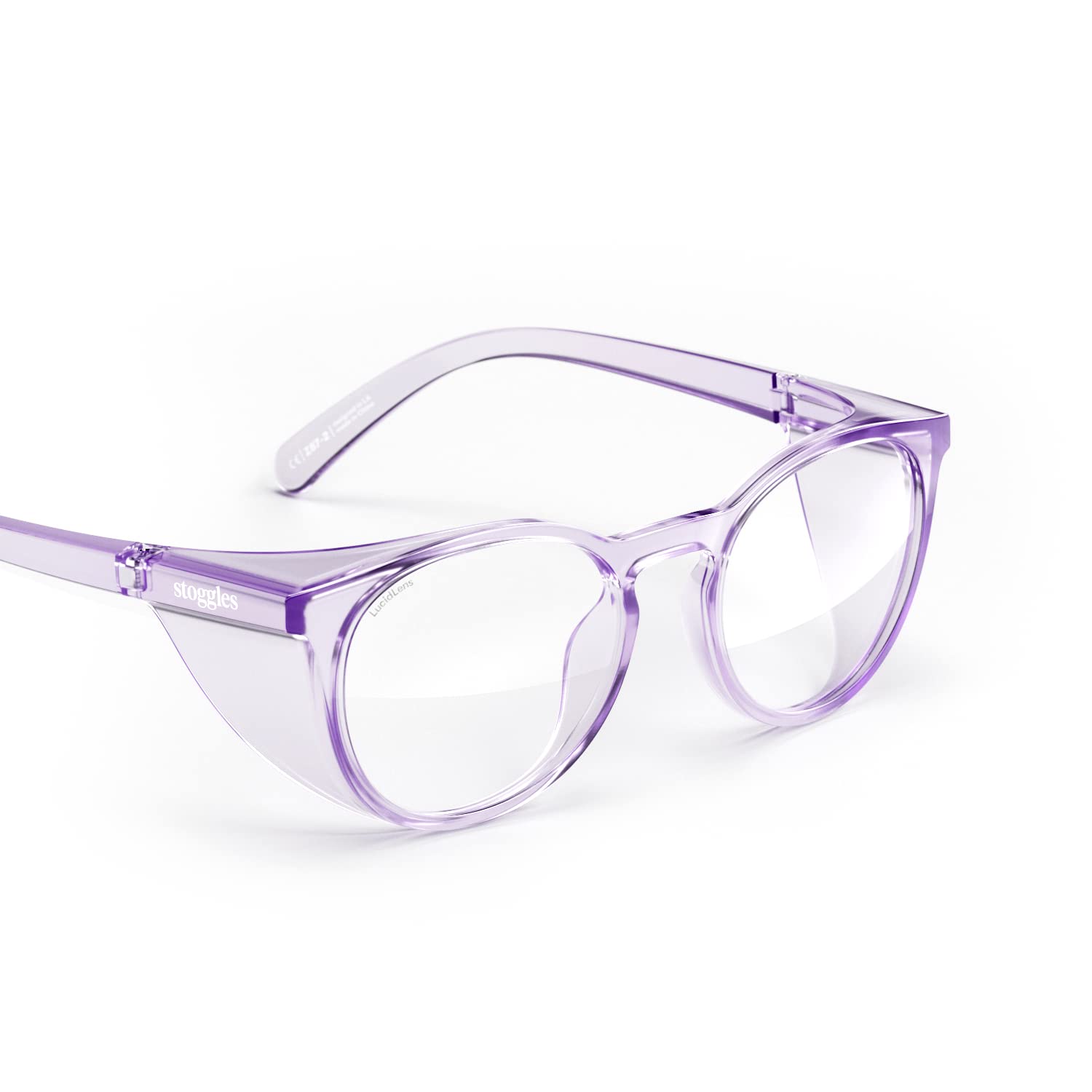 Stoggles Round Z87.1 Certified Safety Glasses - Polycarbonate Lens with Blue Light & UV Protection, Anti-Fog Coating, Scratch & Shatterproof - Protective Eyewear for Work, DIY Projects, and Outdoor Activities