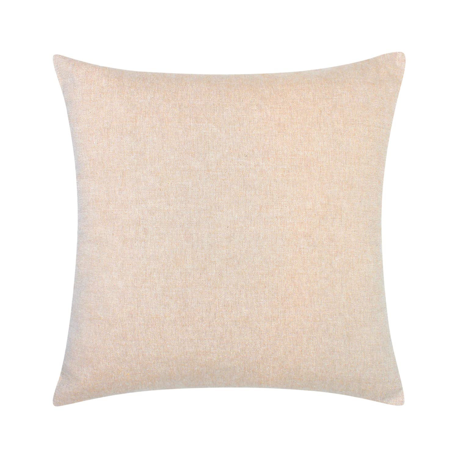 Artha Khaki Brown Linen Pillow Covers 16x16 Inches - Handmade Linen Throw Pillows & Cushion Covers for Sofa, Bed, Living Room Decor - Breathable & Stylish Home Accents