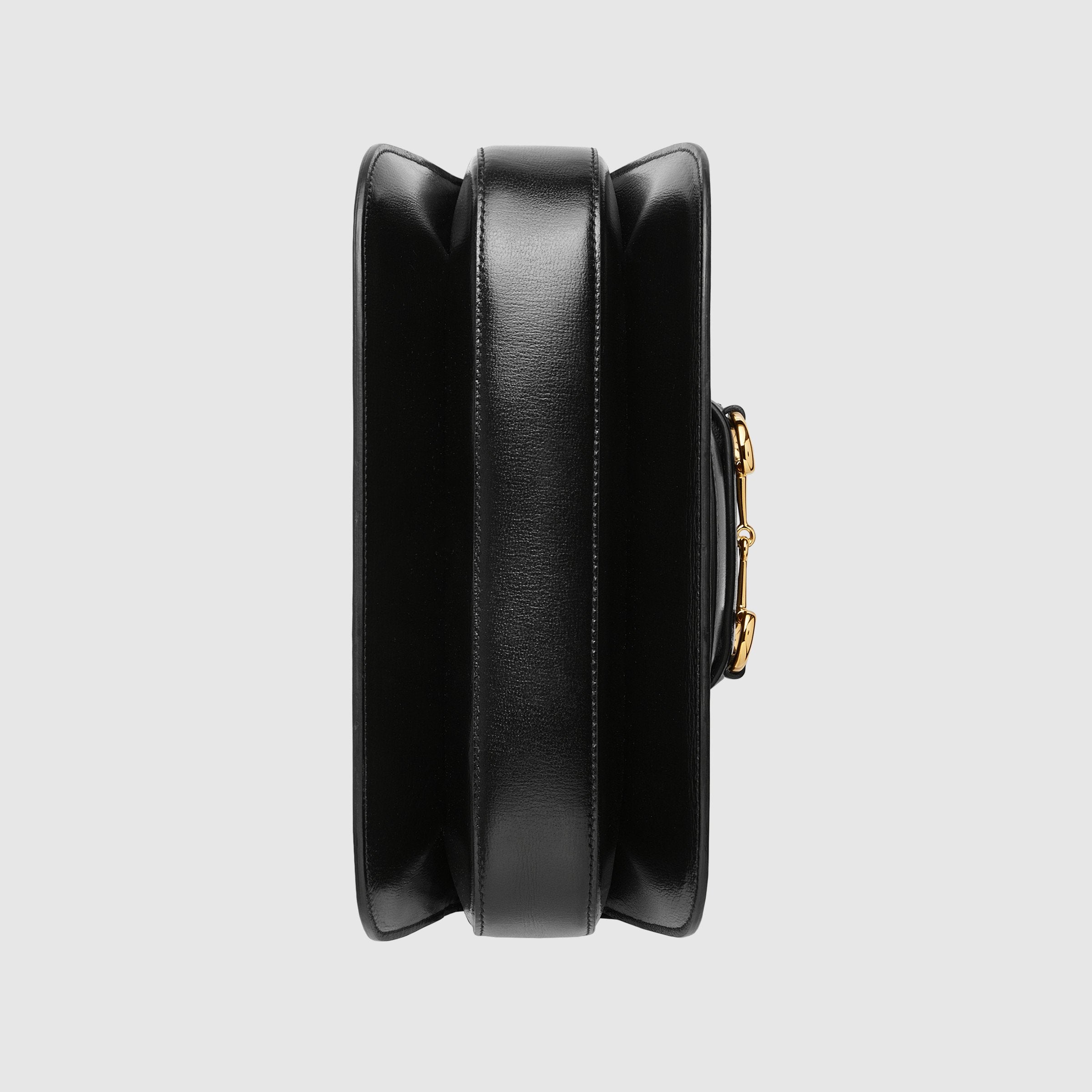 Gucci 1995 Horsebit Shoulder Bag for Women - Classic Black Leather Crossbody Purse | Perfect for Work, Travel & Evening Events