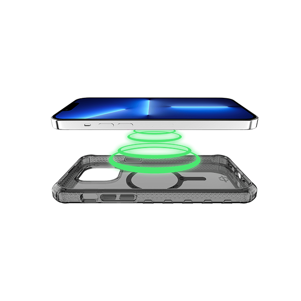 ITSKINS Supreme MagClear Case for iPhone 14 Pro Max - Graphite | Slim Protective Cover with Magnetic Alignment | Perfect for Work, Travel & Everyday Use