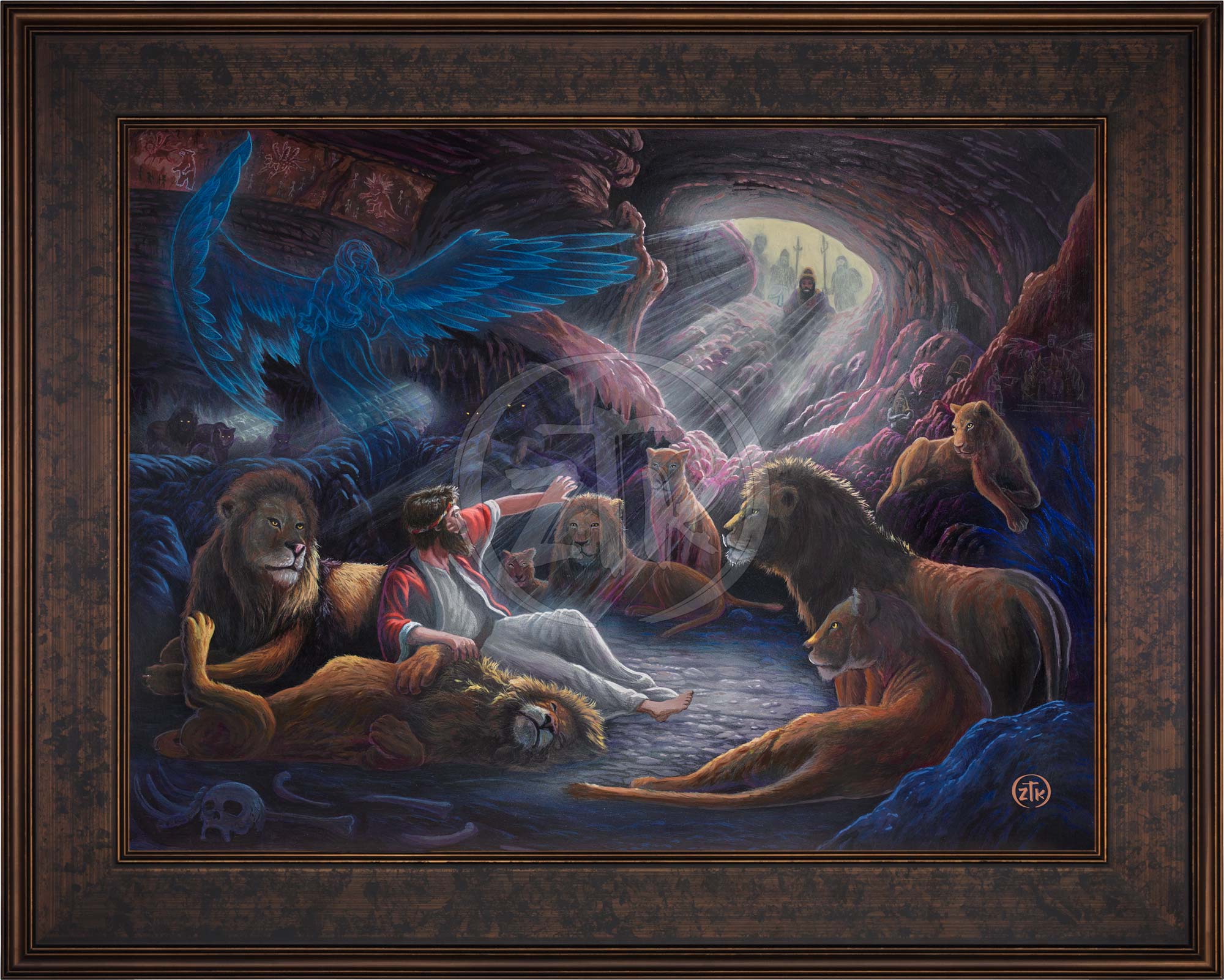 Daniel in the Lion's Den Limited Edition Canvas Wall Art - Biblical Story Painting for Home Decor, Church, Office & Gift