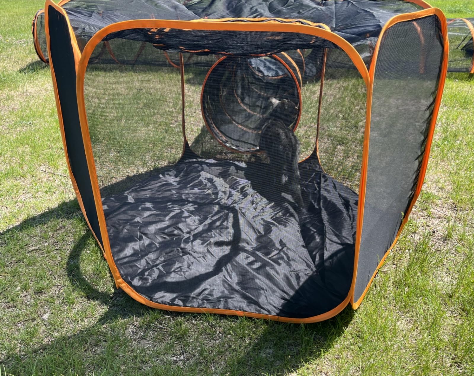 6-in-1 Outdoor Cat Enclosures for Indoor Cats - Large Catio Playground with Portable Tent & Tunnel - Durable Pet Playpen for Cats, Rabbits & Small Pets - Perfect for Backyard, Patio & Garden Adventures