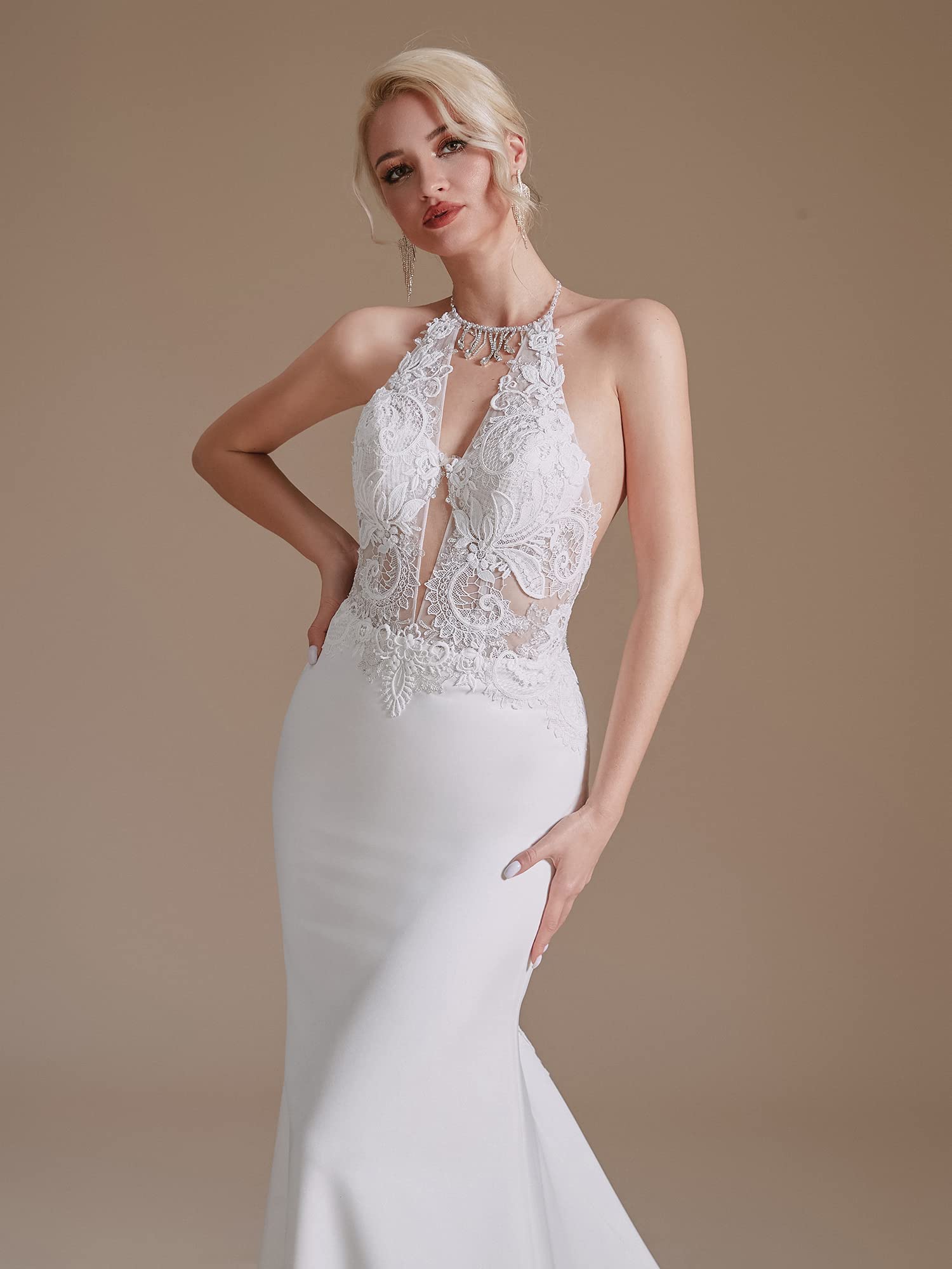 Elegant 2022 Lace Appliques Chiffon Wedding Dress with Long Sleeves - Perfect for Beach Brides & Romantic Outdoor Ceremonies