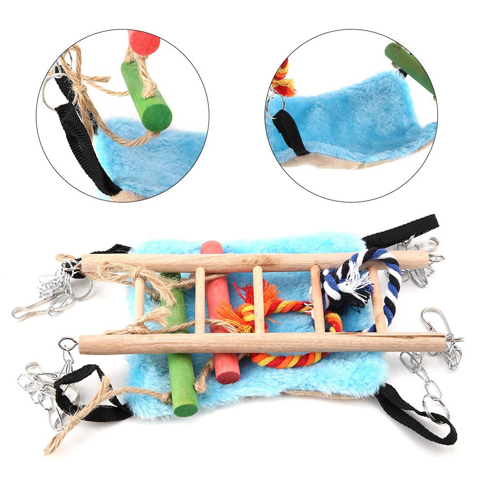 Climbing Net for Birds - Durable Bird Playground Toy Set with Swing Rope & Hanging Net - Perfect Cage Accessories for Parrots, Hamsters, Ferrets & Rats - Ideal for Playtime & Exercise in Aviaries & Pet Cages