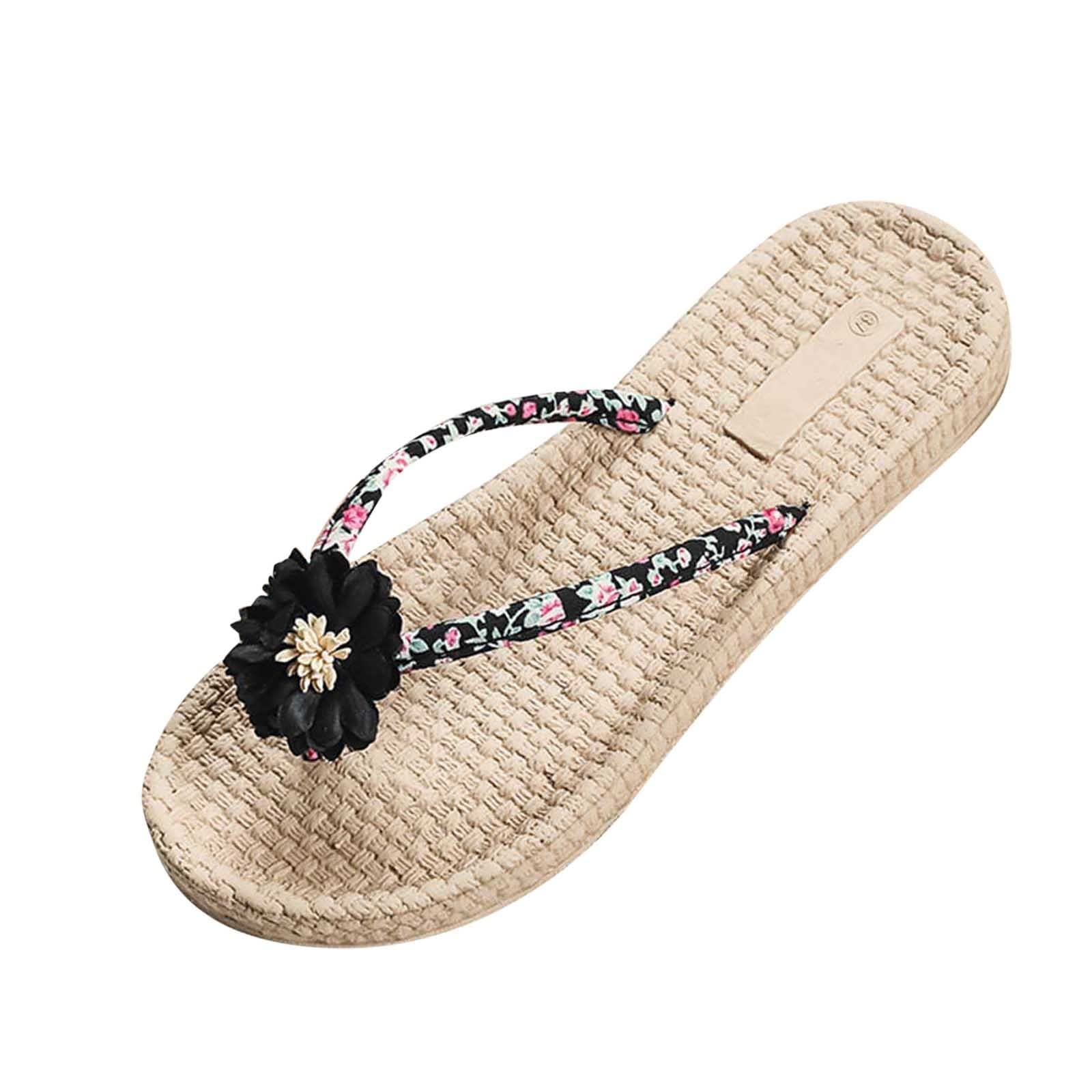 Women's Flip Flops for Beach - Comfortable Summer Sandals with Floral Design | Perfect for Pool, Vacation & Casual Outfits