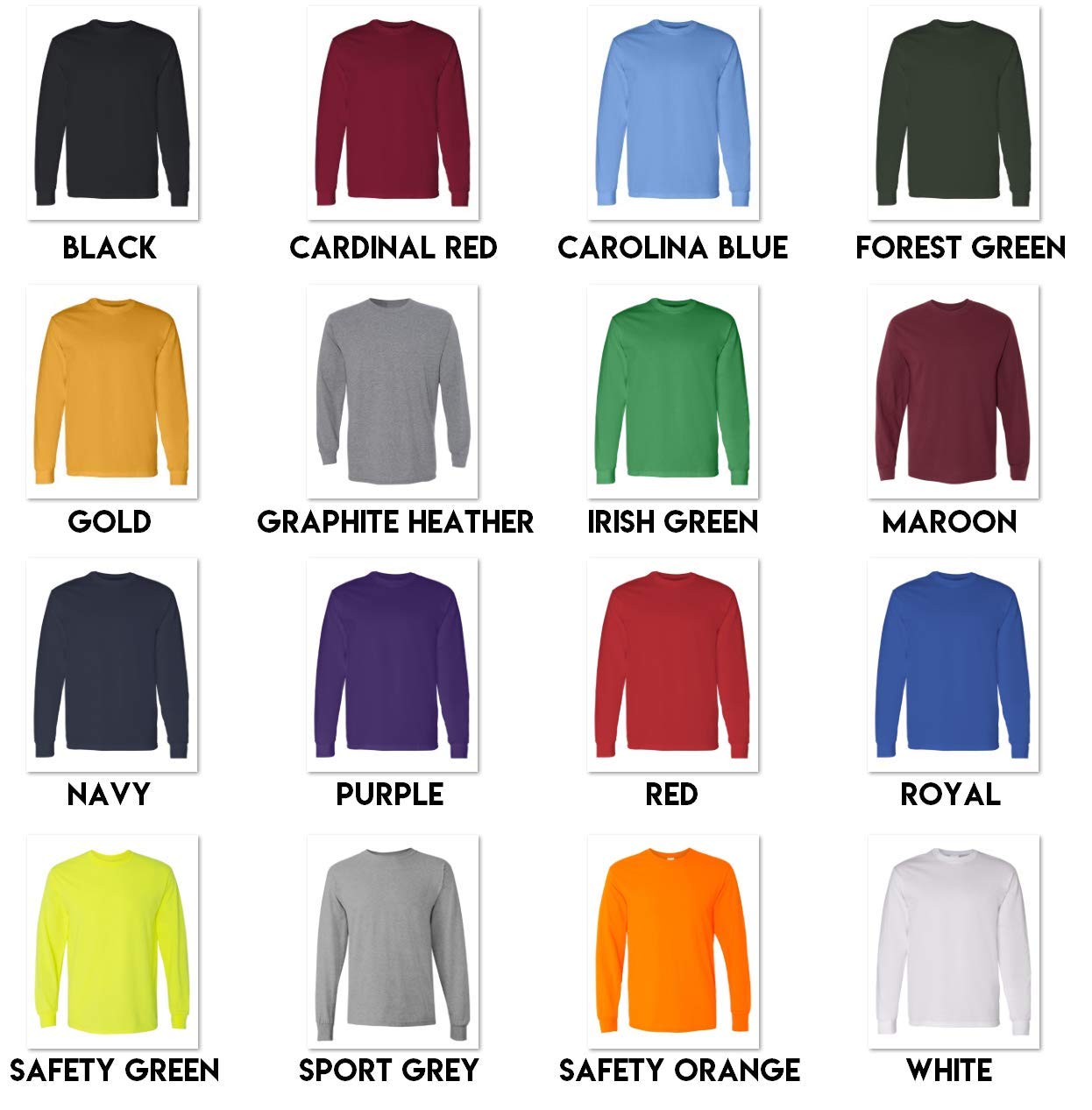 5400 Multipack Men's Long Sleeve T-Shirts Bundle - Custom Color Set - Heavyweight Cotton Plain Shirts for Men - Perfect for Workwear, Layering & Casual Outfits