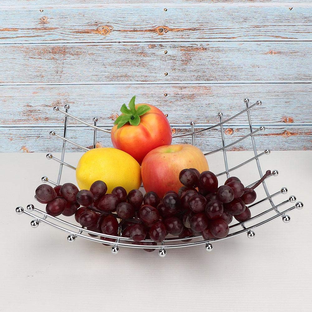 Stainless Steel Fruit Basket with Hollow-Out Design - Durable & Stylish Kitchen Organizer for Fruits, Vegetables - Perfect for Home, Office & Hotel Use