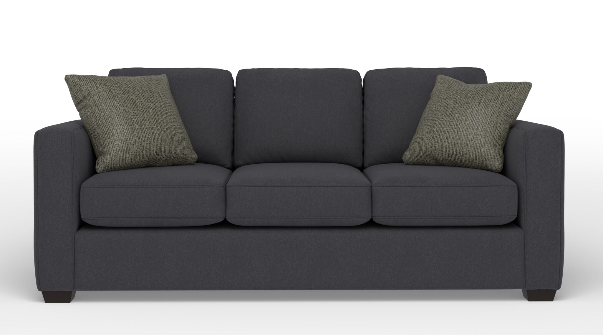 Caleb Queen Sofa Bed with Innerspring Mattress - Convertible Sleeper Sofa for Small Spaces, Dark Grey Cabana Fabric - Perfect for Guest Rooms, Apartments & Studio Living