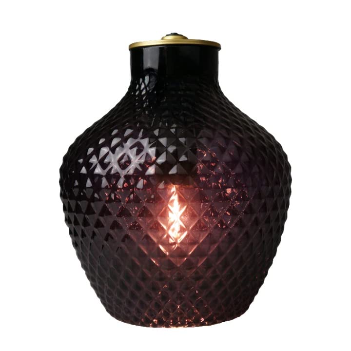 Cello Lighting Diamond Square Vase - Elegant Purple Glass Decorative Vase for Home, Wedding, and Table Centerpiece Decor