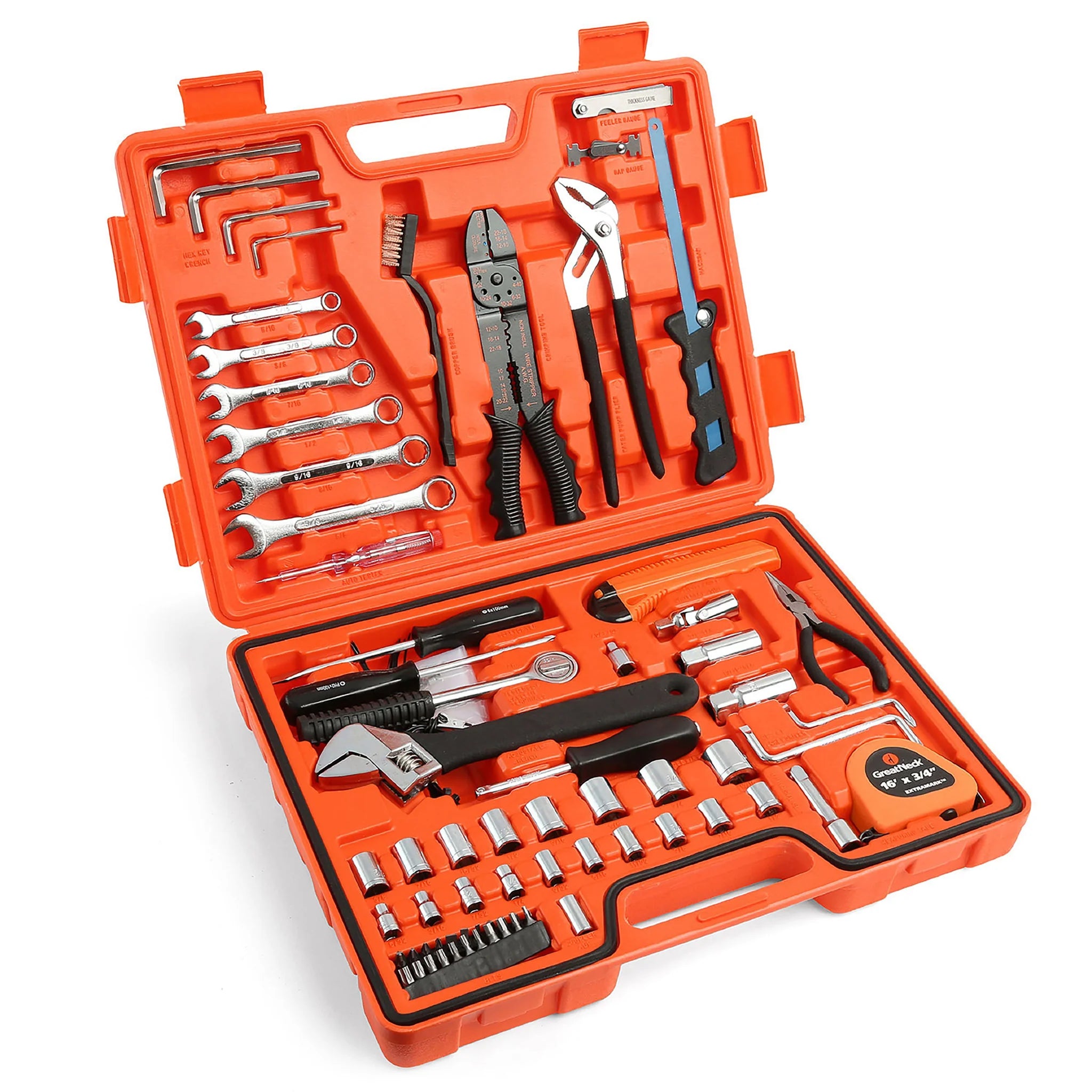 **GreatNeck MS125 125-Piece Marine Tool Set - Waterproof Boat Tool Kit with Chrome Plated Tools for Emergency Repairs & Maintenance | Ideal for Boating, Fishing, and Marine Adventures**