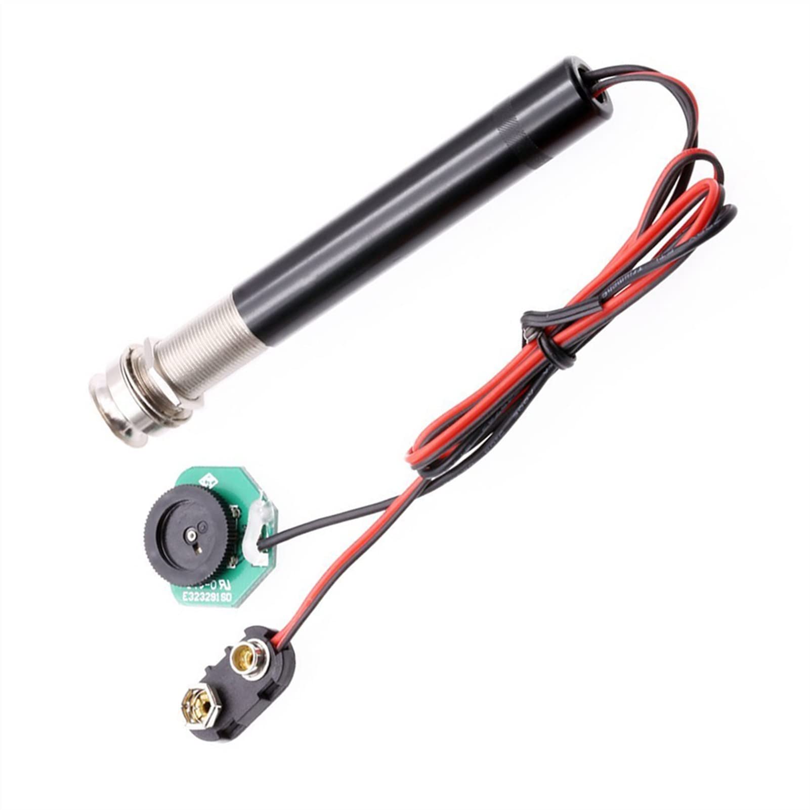 Active Piezo Pickup Kit with Volume Control & Endpin Jack - Preamp for Acoustic Guitar & Ukulele (1-Piece) - Perfect for Live Performances & Studio Recording