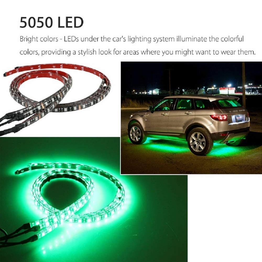 4pcs Car LED Strip Light Kit - APP Control, 2x90cm + 2x120cm Interior & Exterior Atmosphere Lighting for Cars, Trucks, SUVs - Perfect for Night Driving, Car Shows & Custom Vehicle Decoration
