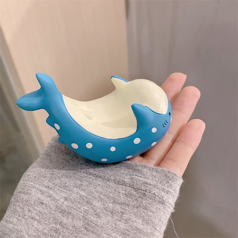 Funny Resin Dolphin Shark Whale Phone Stand Holder - Creative Animal Desk Mount for Hands-Free Use - Cute Office & Home Decor (Whale Design) | Perfect for Work Desks, Nightstands & Gift Giving