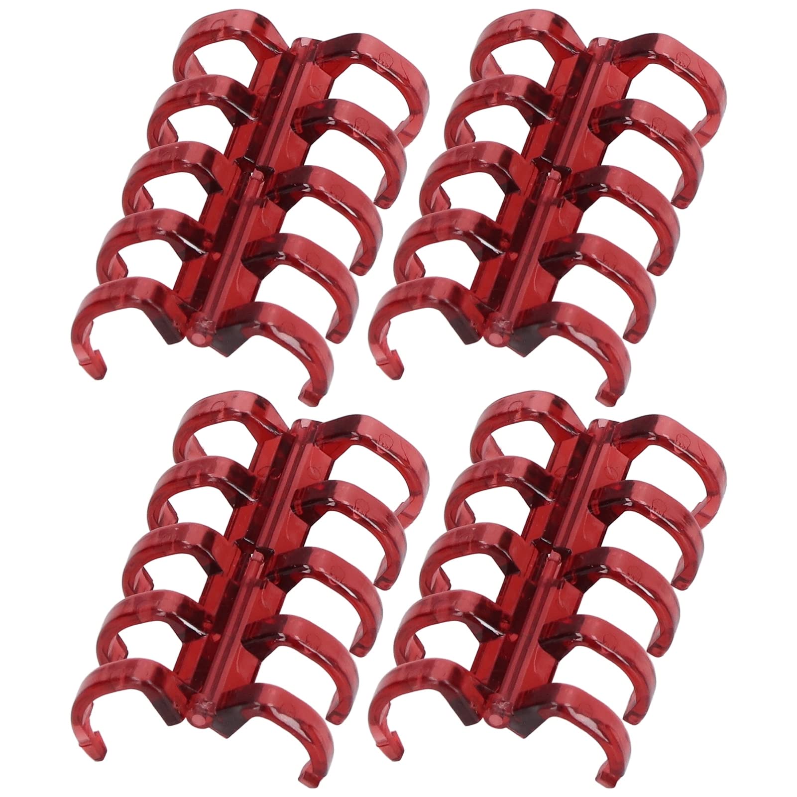 5 Hole Binding Rings - Segmented Design Holds 60 Sheets, Red - Easy to Use for School & Office Supplies | Perfect for Notebooks, Reports & Presentations