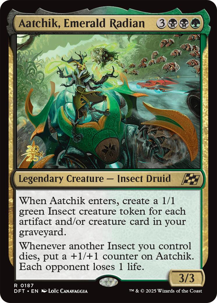 Aatchik Emerald Radian Aetherdrift Prerelease Promos - Rare MTG Trading Card for Collectors & Players - Perfect for Deck Building & Competitive Gameplay