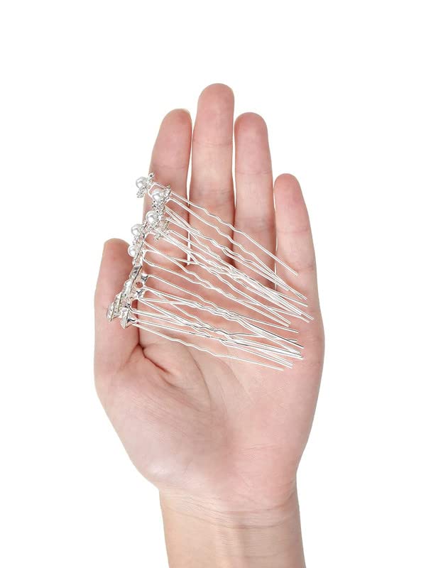 RECTYO GALLERY Pack - 12pcs Rhinestone Bridal Hair Pins | Wedding Hair Accessories for Women & Girls | Perfect for Bridal Showers, Weddings & Special Occasions
