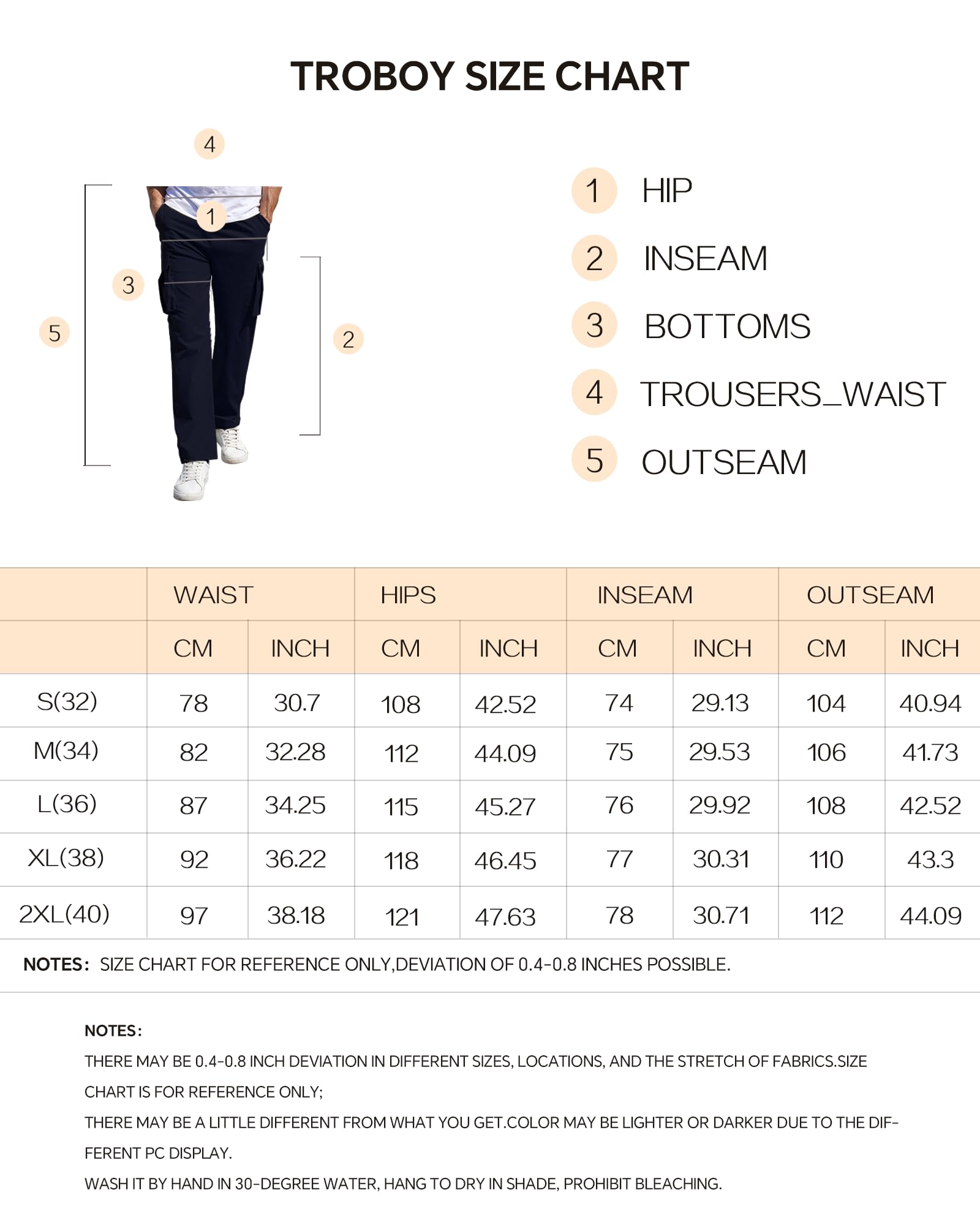 Men's Cargo Jogger Pants - Stretch Relaxed Fit Drawstring Sweatpants with Pockets | Outdoor Work, Hiking & Casual Wear
