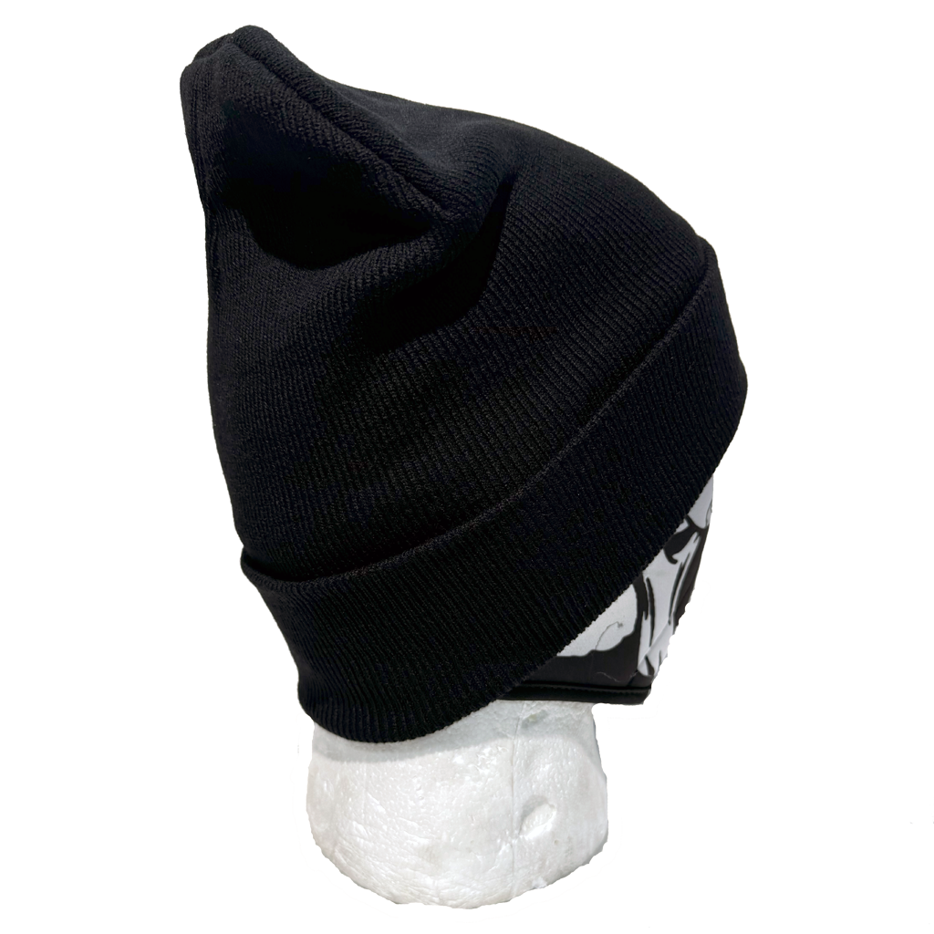 Plain Knit Beanie Black - Soft Winter Hat for Men & Women - Warm Stretchy Ribbed Cuffless Beanie Cap - Perfect for Skiing, Snowboarding & Outdoor Activities
