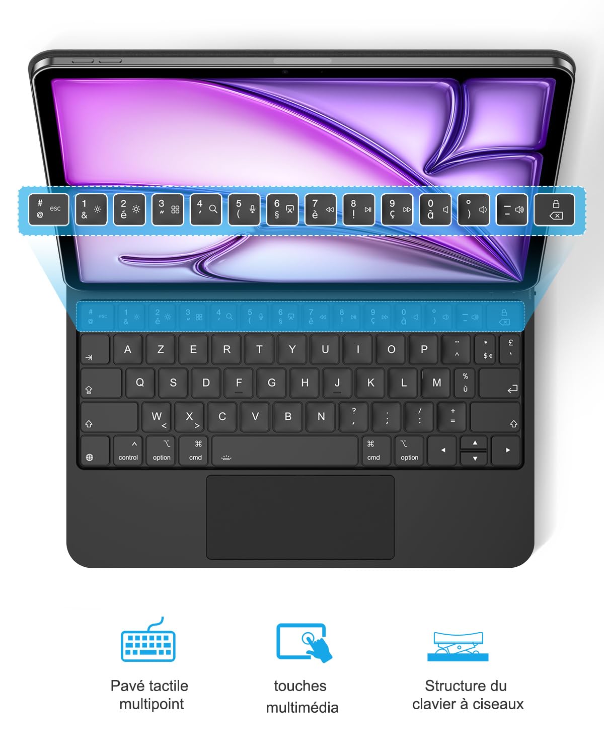 Magnetic Keyboard Case for iPad Air 11
