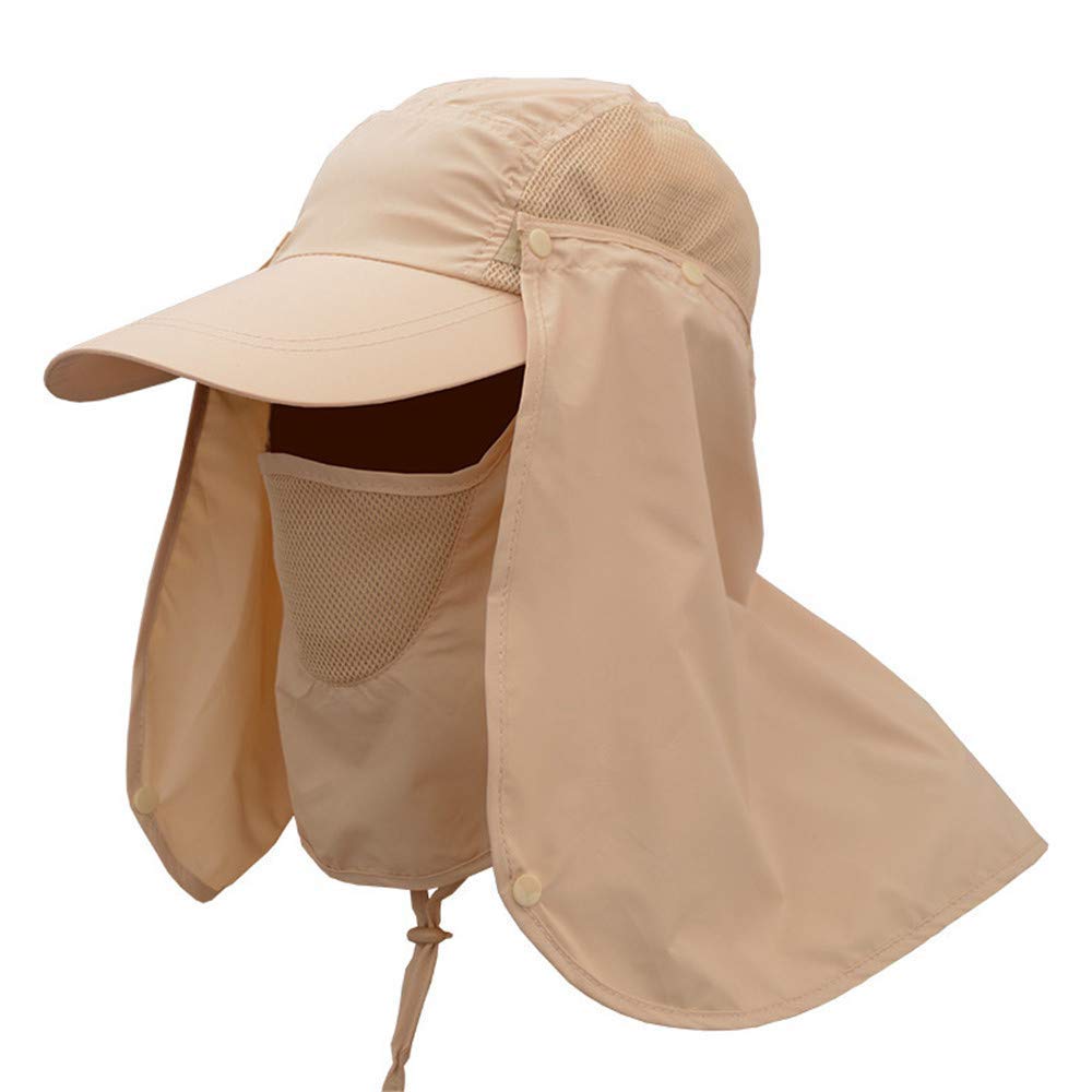 UV Protection Fishing Hat for Men & Women - Adjustable Sun Cap with Removable Neck Flap & Face Cover - Perfect for Outdoor Activities like Cycling, Hiking, Camping & Beach Trips