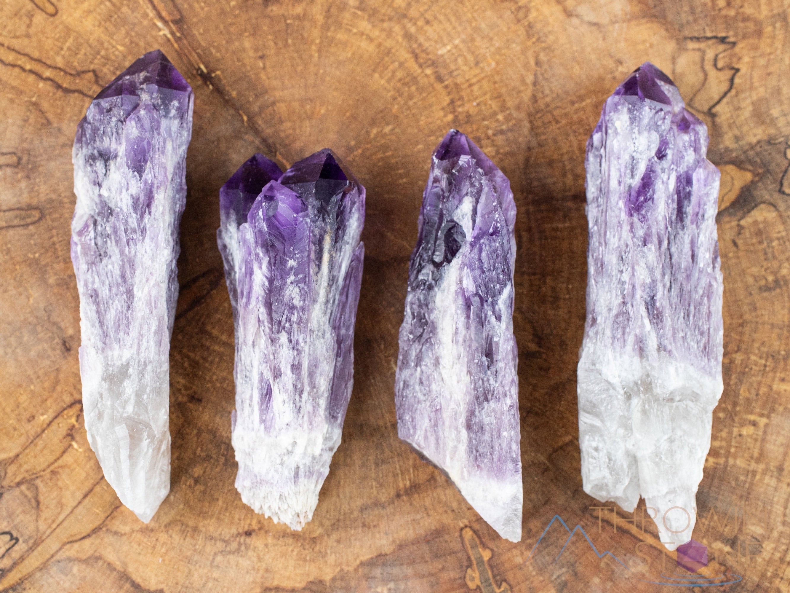 Natural Raw Amethyst Crystal Wand - Healing Stone, Birthstone for February, Raw Crystals & Gemstones for Meditation, Reiki, Chakra Balancing & Spiritual Healing (E1738)