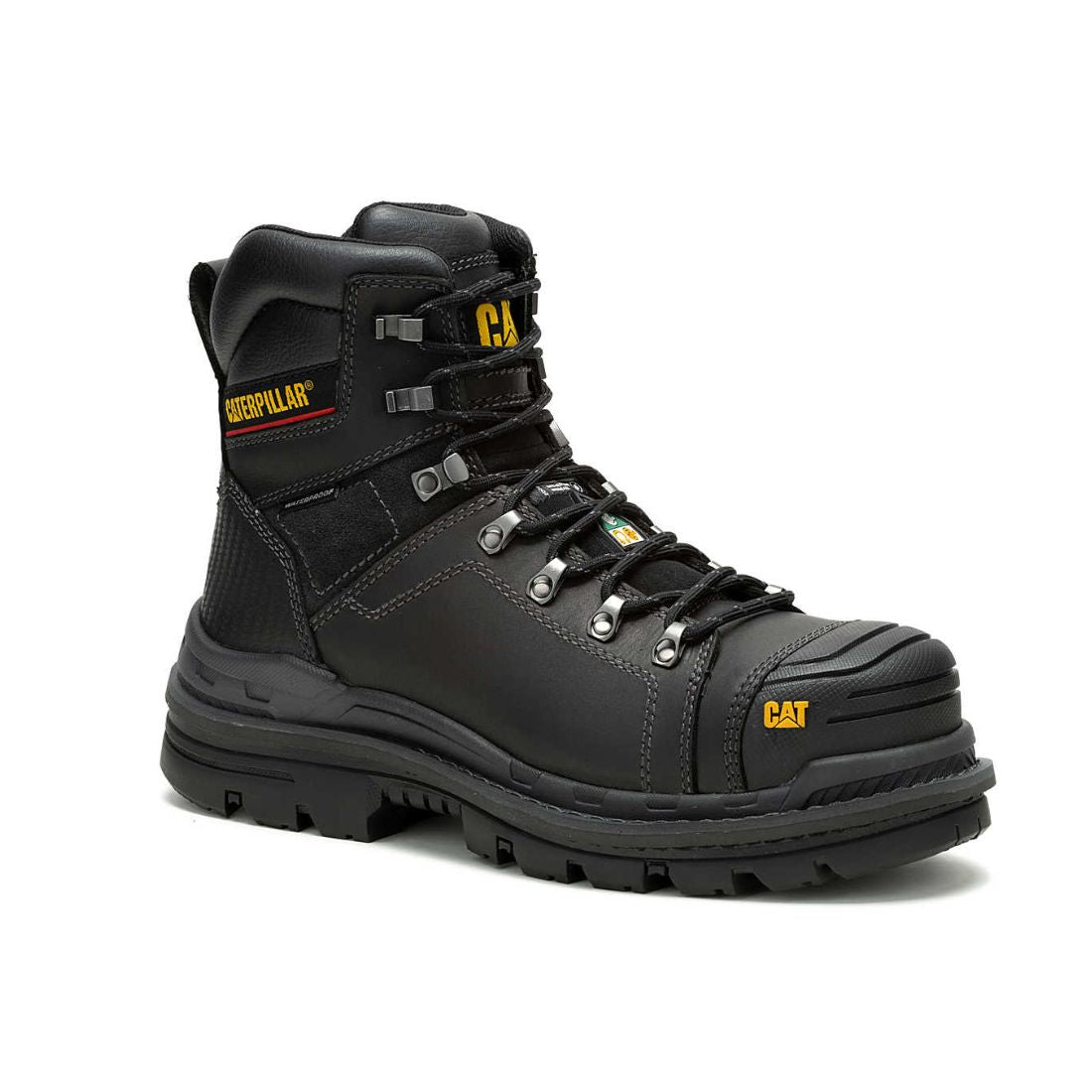 Cat Hauler Men's CSA Approved XL 6 Composite Toe Work Boots - Black Safety Shoes for Construction & Heavy Duty Work | Durable Work Boots for Electricians, Carpenters & Industrial Workers