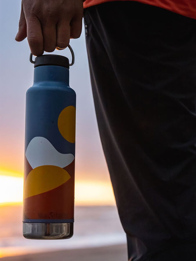 Klean Kanteen 20oz Vacuum Insulated Stainless Steel Water Bottle with Loop Cap | Leakproof & BPA-Free | Perfect for Hiking, Gym & Everyday Use