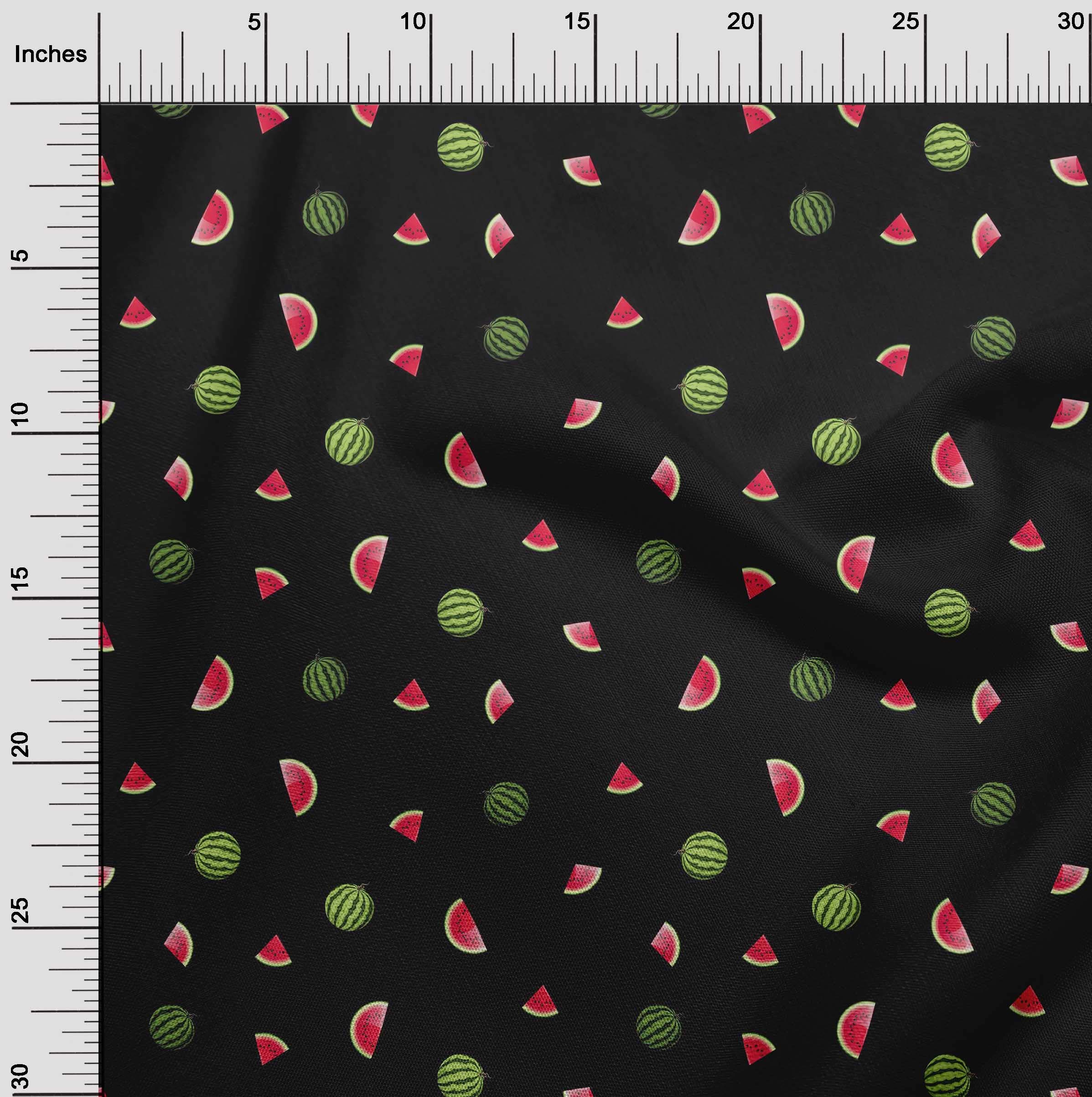 oneOone Cotton Flex Fabric - Watermelon Fruit Print Sewing Material 40 Inch Wide - Perfect for DIY Crafts, Quilting, and Summer Fashion Projects