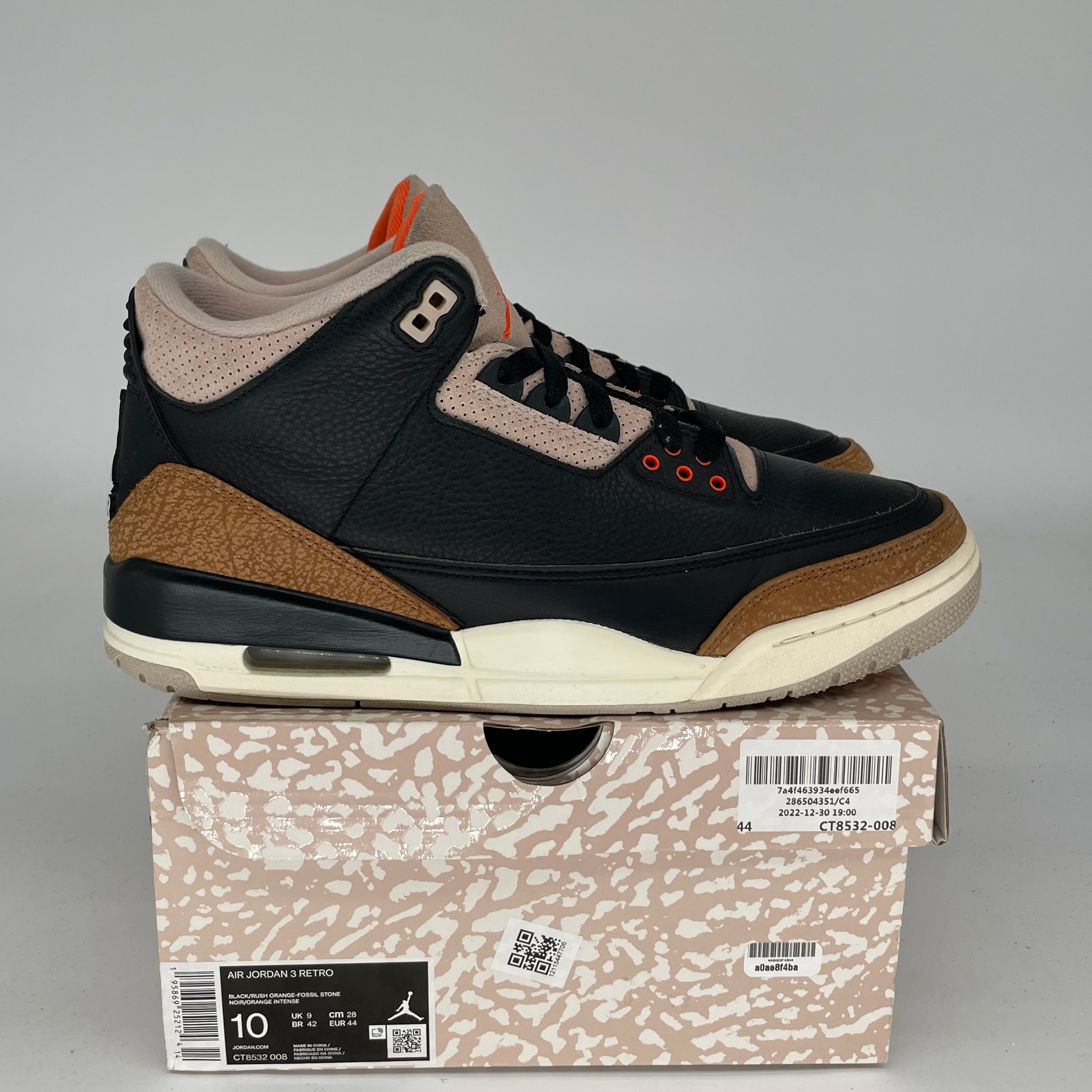 AIR JORDAN 3 DESERT ELEPHANT Men's Basketball Shoes - Size 10 (CT8532-008) | Retro Sneakers for Streetwear & Casual Outfits