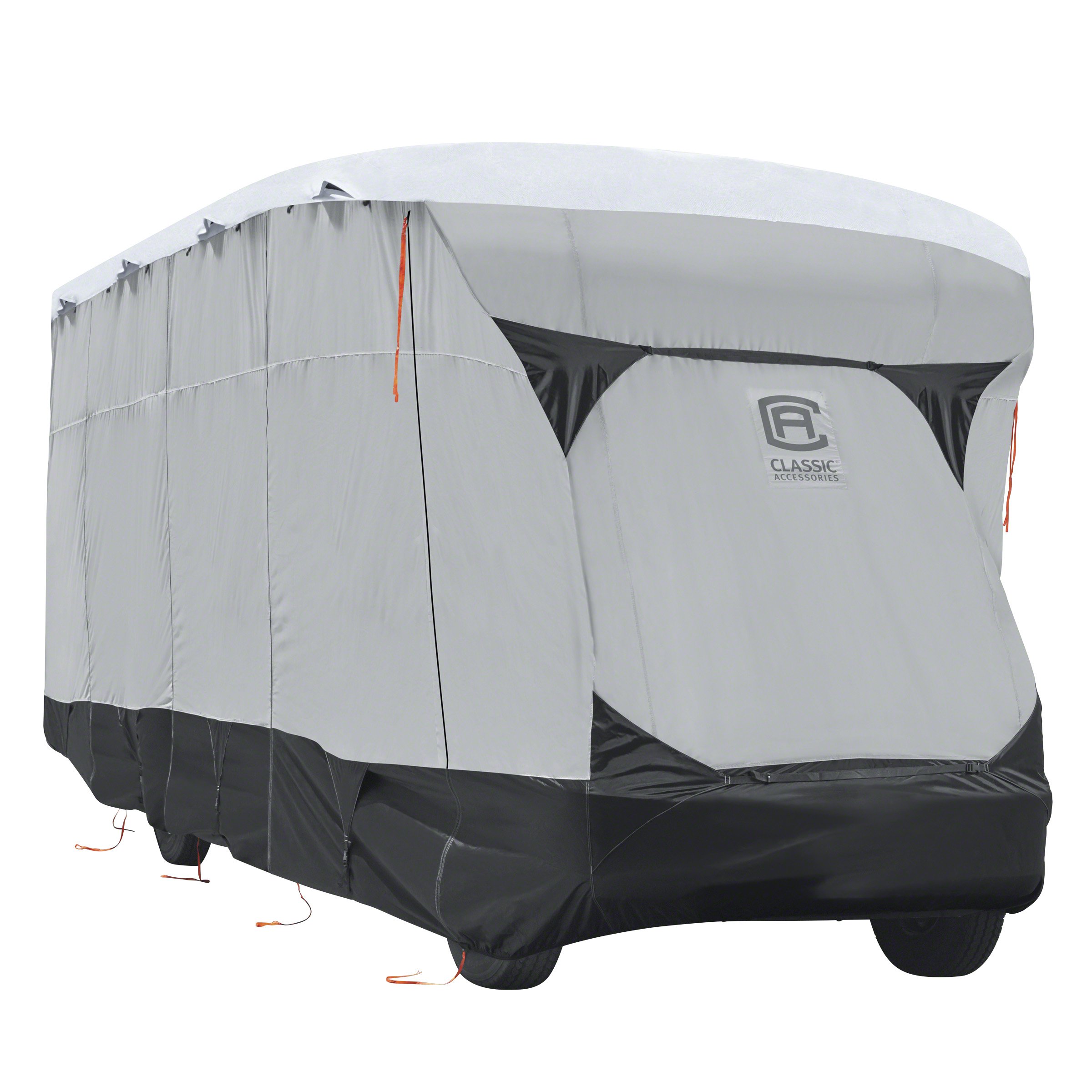 SkyShield RV Cover - Black/Grey/White (750-800cm) for Motorhome Protection