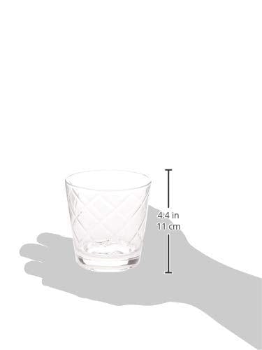 Circleware Arrabella Double Old Fashioned Whiskey Glasses Set of 4 - 12.5 oz Barware for Bourbon, Scotch, Cocktails, Water, Juice, Iced Tea - Perfect for Home Bar, Dinner Parties, and Gift Giving