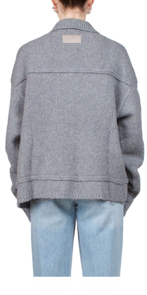 Cozy Button Up Knit Jacket for Women - Stone Color | Soft Winter Cardigan | Perfect for Office, Casual Outings & Date Nights